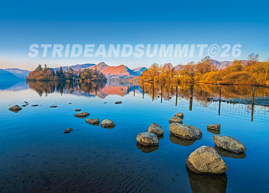 Derwentwater Reflection Postcard A6