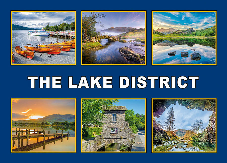 The Lake District Compilation Postcard No.2 A6