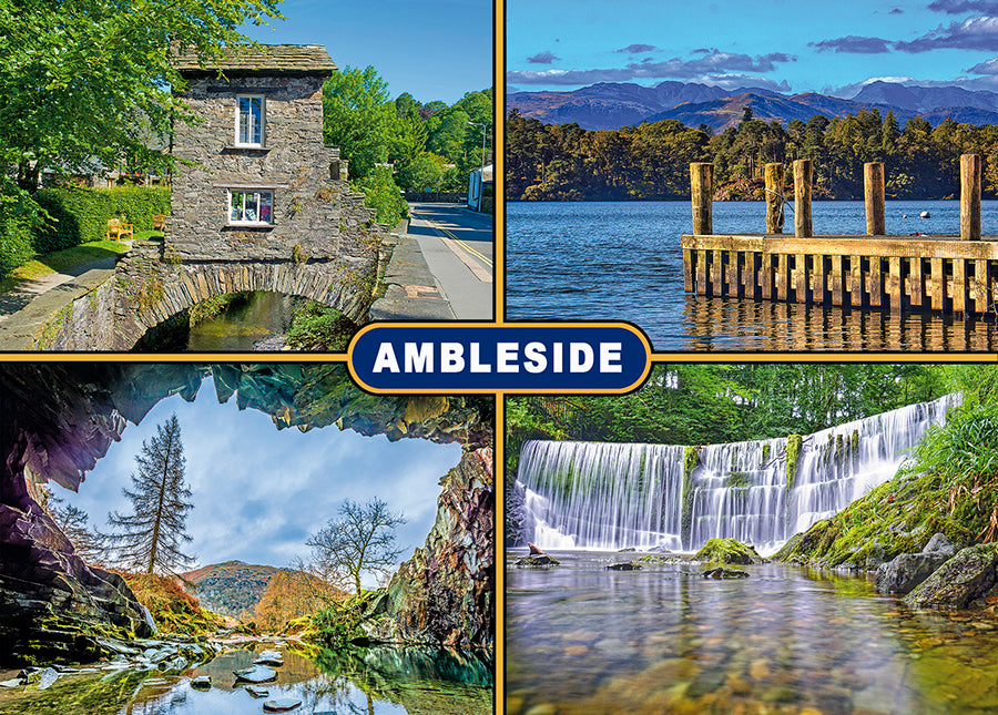 Ambleside Compilation Fridge Magnet – 4 Iconic Views