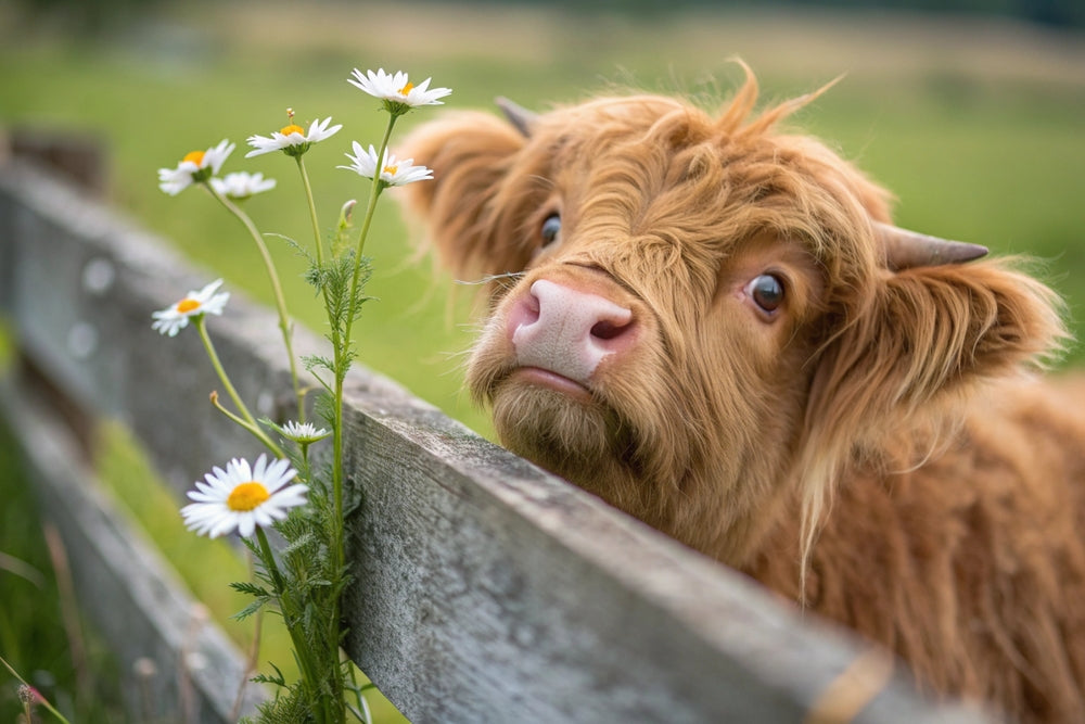 Baby Highland Cattle Fridge Magnet